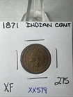 NICE  KEY DATE INDIAN PENNY 1871 In Extra Fine CONDITION Nice Coin    XX579