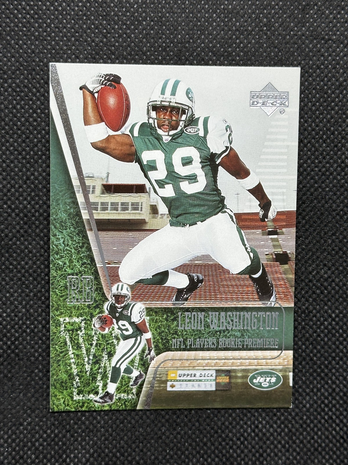 2006 Upper Deck Rookie Premiere Box Set Leon Washington New York Jets #22