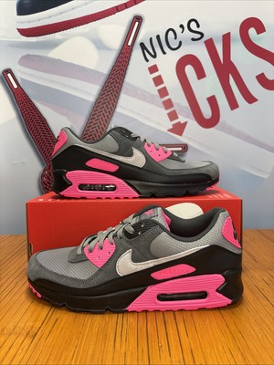 Nike Air Max 90 Shoes  Wolf Grey Hyper Pink  (DM0029-010) Men's Size 12 NEW