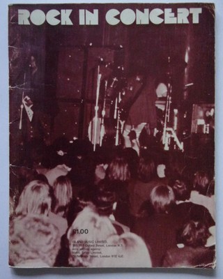 ROCK IN CONCERT orig 1972 Manuscript Music Book - Free Cat Stephens Chicago etc
