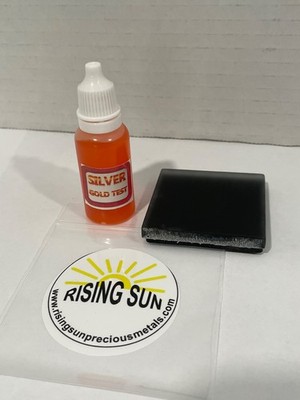  Silver Tester Silver Testing Solution Acid with Scratch Stone RISING SU  3
