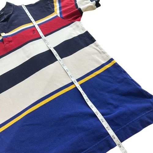 Vtg Nautica Men’s Casual Preppy Striped Polo Size L - Picture 9 of 9