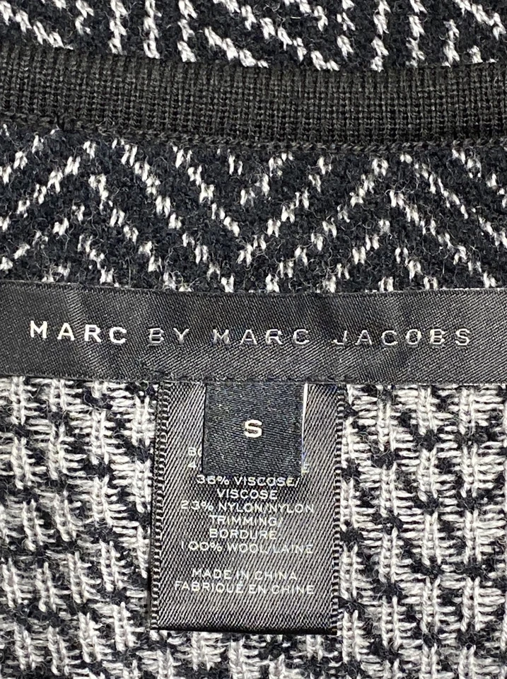 Кардиган Marc by Marc Jacobs в елочку шерстяная смесь отделка гребешок свитер женский - Изображение 3 из 4
