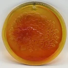 BLENKO Large Glass Zodiac Sun Catcher Hanging Leo Lion Yellow Red Orange Glows