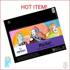 Canson Artist Series Pro Layout Marker Pad, 14” x 17”, Fold-Over Cover, 50 Sheet