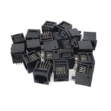 Honbay 20PCS Black RJ45 8P8C Network Modular Connectors for PCB 