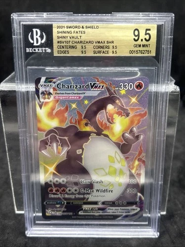 Pokemon Charizard Vmax SHR SV107 - Shining Fates - BGS 9.5 Gem Mint