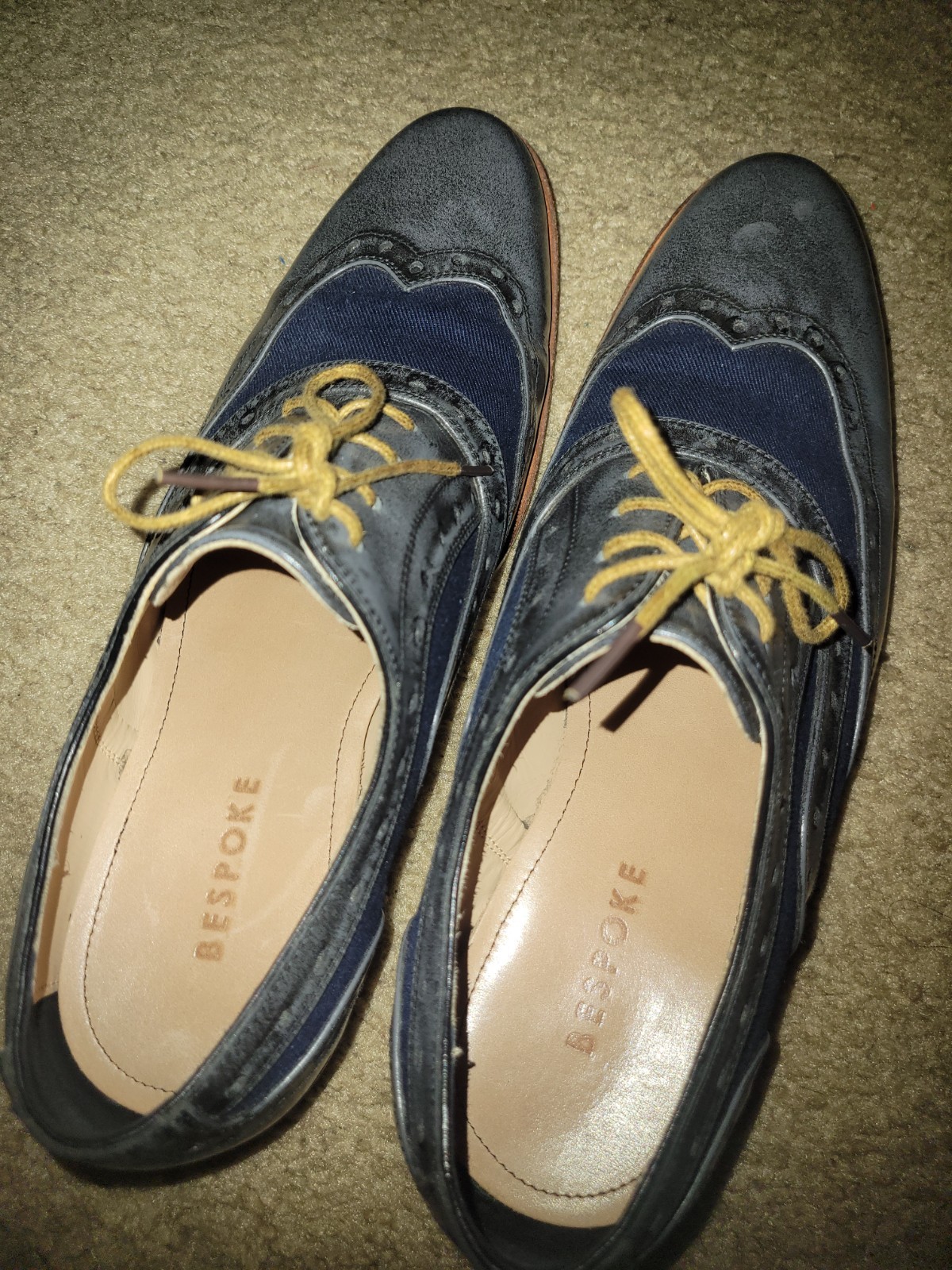 Bespoke Custom Leather/Denim Wingtips - image 7