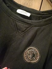 Mens Gianni Versace Embroided Badge Black Sweater (Size Medium / Large)