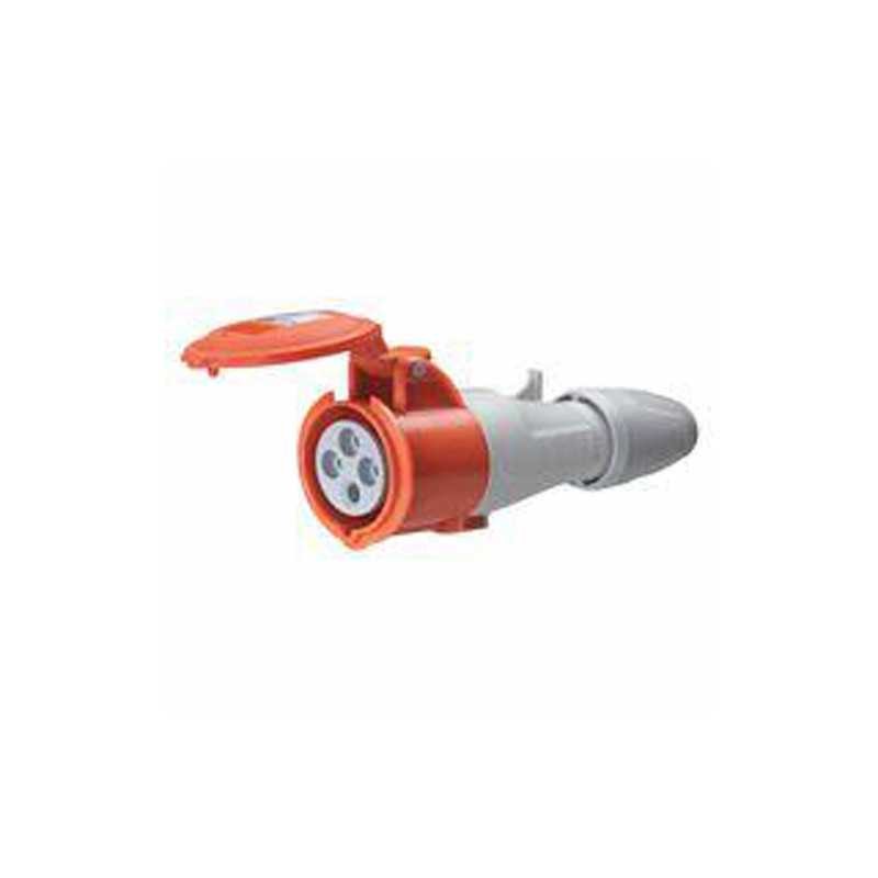 Fiche mobile P17 32A 3P+T Legrand 555218 connecteur rouge 400V