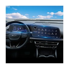 WEIPIN For 2PCS Glossy Tempered Glass 2024 2025 2026 Chevrolet Traverse 17.7 ...