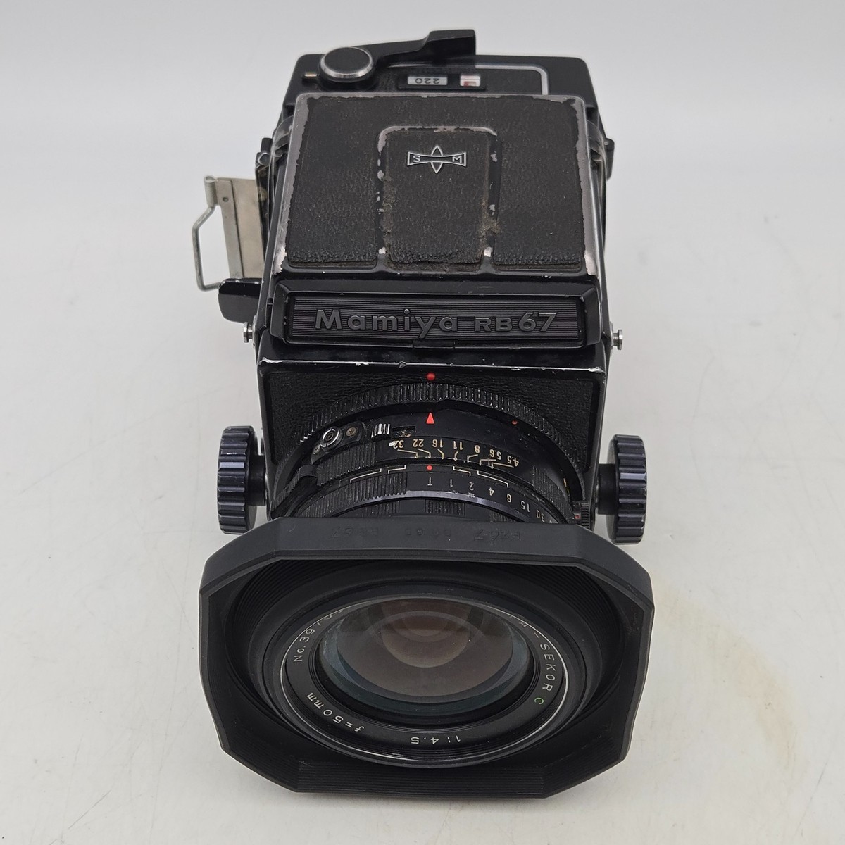 Mamiya RB67 Pro Camera 220 Film Back Waist Level Viewfinder w
