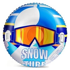 Snow Tube, 47 Inch PVC Inflatable Snow Sled for Kids and Adults, Thickened
