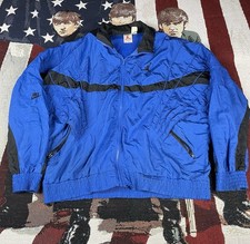 Vintage 80s Nike Air Jordan Jumpman Flight Suit Jacket Nylon Track Size XL Blue