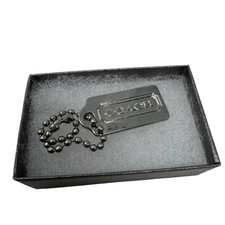 COACH Silver Metal Fob Bag Charm Keychain Hang Tag