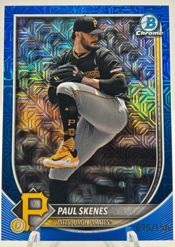 2025 Topps Bowman Chrome Paul Skenes Blue Mojo Refractor /150 #30 Pirates