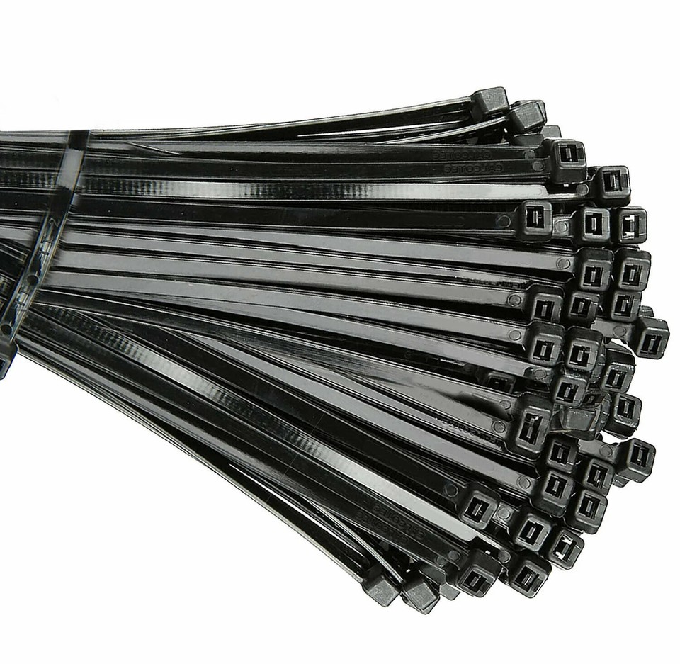 100Pcs Cable Ties 6" / 8" /10'' Heavy Duty Nylon Wrap Wire Zip Ties UV Resistant