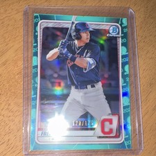 Topps 2020 Bowman Chrome Tyler Freeman Aqua /125 Cleveland #BCP-40