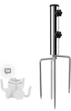 Beach Umbrella Sand Anchor with 4 Legs, Removable & Adjustable Heavy Duty Met...