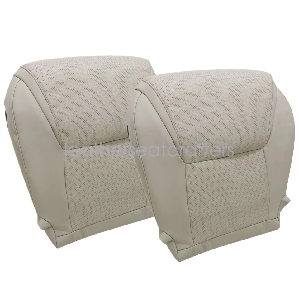 New For 08-15 Lexus Lx570 Both Side Bottom Perforated Leather Seat Covers Tan Foto 2 de 4
