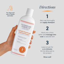 Clinical Care Antiseptic and Antifungal Medicated Shampoo for Dogs  Cats, 16...