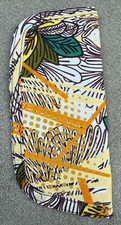 NWOT Fabric Sunglasses EYE GLASSES Soft CASE Yellow Green Handmade 8" x 3.5" NEW
