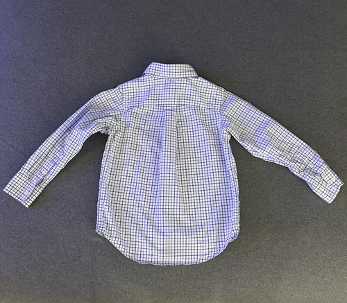 Polo Ralph Lauren Jungen Button-Down Hemd 4 4T blau Fensterscheibe kariert Pony Logo LS - Bild 4 von 10