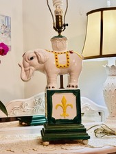 1950 s Vintage Italian elephant lamp From Italy Stands At 31 Inches Tall