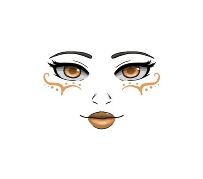 Robl0x | Gold Mermaid Visage Face Golden Princess Series 9 - RARE Toy Code