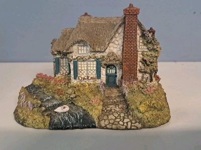 #ad 1993 Thomas Kinkade Swanbrooke Cottage Hawthorne Village Candlelight House $12.99