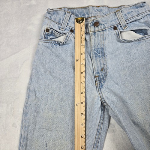 Levi's Boy 550 Relaxed 5 Pocket Denim Blue Jeans 12 (22x25.5) Slim Orange Tab - Picture 6 of 14