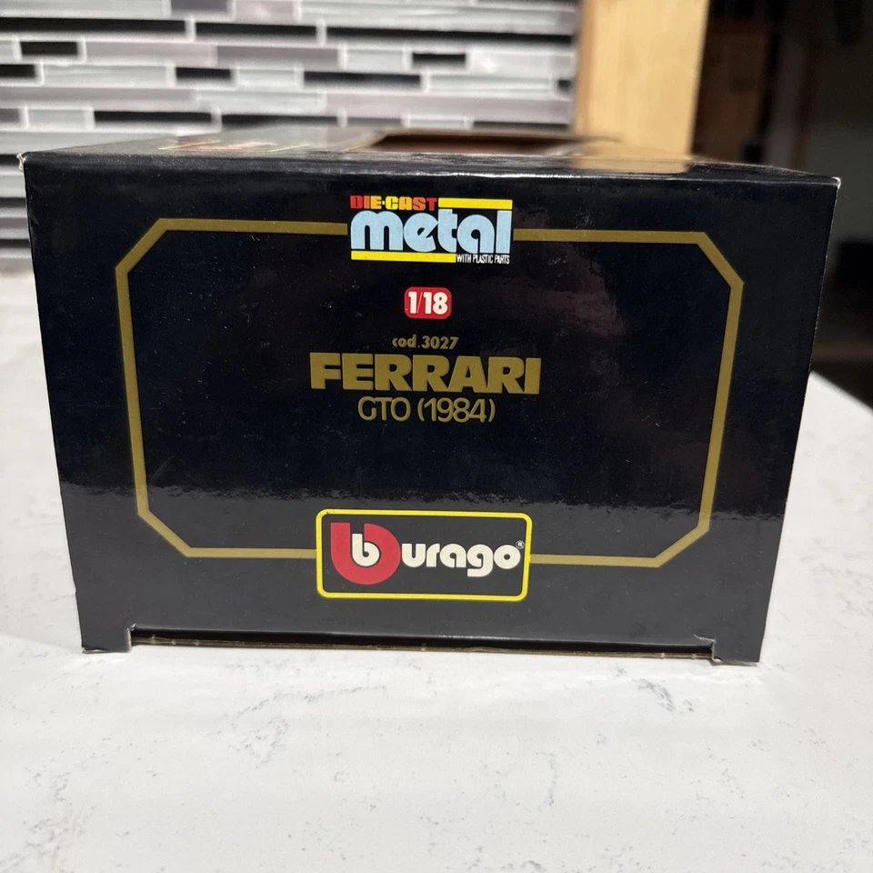Burago 1984 красный Ferrari GTO 1/18 литая модель 3027 новый в коробке - Изображение 4 из 4