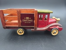 Wooden Toy Delivery Truck With Stake Bed, 10” long Handcrafted Vintage Style