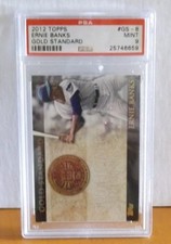 2012 Topps #GS-8 - ERNIE BANKS - GOLD STANDARD - PSA 9 Mint LOW POP Mr. Cub