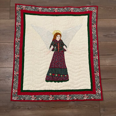 Quilted Christmas Angel  Wall Hanging 24  X 28   by Pradeep Kumar