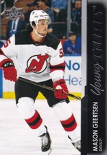 2021-22 Upper Deck Young Guns Mason Geertsen Rookie Devils #470