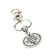 To My Niece Never Forget I Love You Charm Clip On Keychain, Niece Graduation