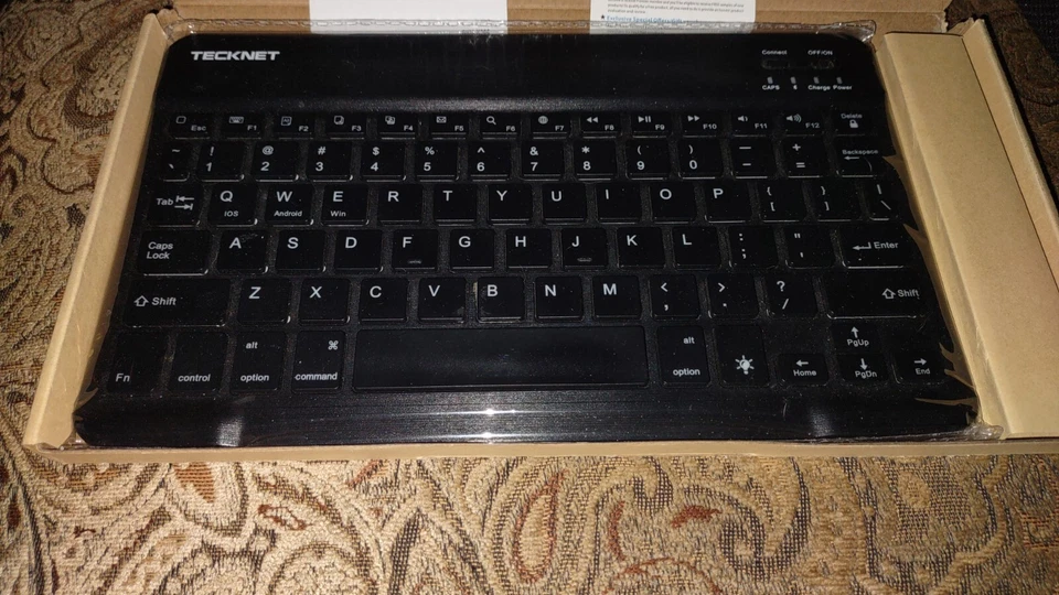 TECKNET Bluetooth Ultra-Slim Wireless Keyboard Rechargeable Wireless Mini X366 - Image 2 of 4
