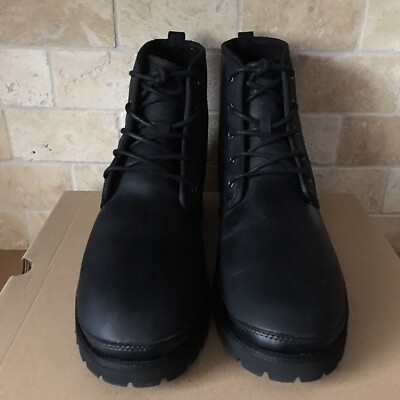 UGG HARKLAND BLACK BTNL WATERPROOF LEATHER FUR WARM BOOTS  display picture 3