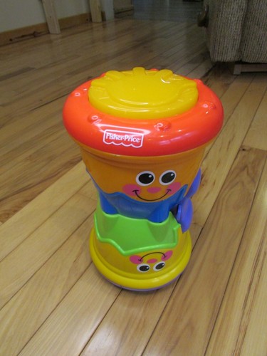 Fisher Price, Crawl Along Drum Roll, Bongos with Sounds & Lights, Musical Toy - 第 4/7 張圖片