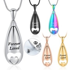 Cremation Jewelry for Ashes - Teardrop Ashes Pendant Necklace Mini Keepsake Urn