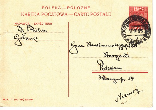 POLEN 1935 TOP # 189 " BYDGOSZCZ - POSEN " - Bild 1 von 2