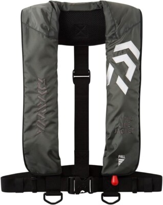   DAIWA Aufblasbare Schwimmweste DF-2608 Grau | Automatischer Schultertyp | Gr.