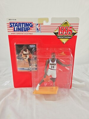 Starting Lineup Robert Pack Denver Nuggets With Trading Card Kenner 1995 New