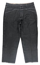 Y2K Marithe Francois Girbaud Jeans Size 42x31 Black Wide Leg Denim