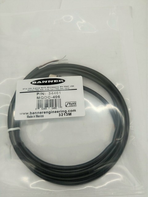 Banner Mqdc 406 Quick Disconnect Cable 2m 4pin For Sale Online Ebay