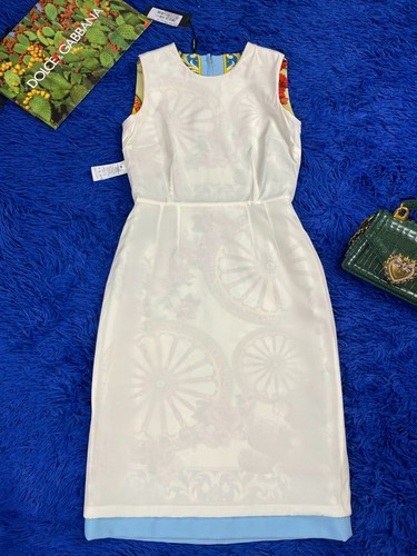 NEW!11 LEGENDARY!!! Dolce&Gabbana dress IT40 print of Sicily wheels and flowers - Picture 19 of 21