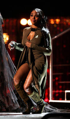 Musician Lil Kim on stage at Mastercard MOBO Awards 2003 at Royal - Old Photo 1