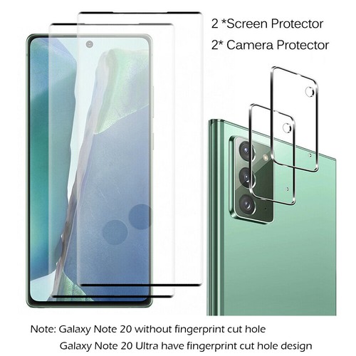 Pour Samsung Galaxy Note 20 Ultra 5G verre trempé protection d'écran + housse d'appareil photo - Photo 12 sur 17