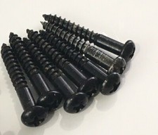 Aged Relic Parts Strat Screws Black for Stratocaster